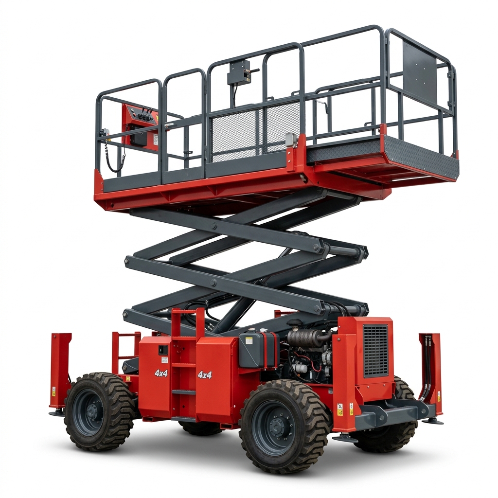 Nacelă foarfecă 4x4 diesel de închiriat - Real Edil Doc